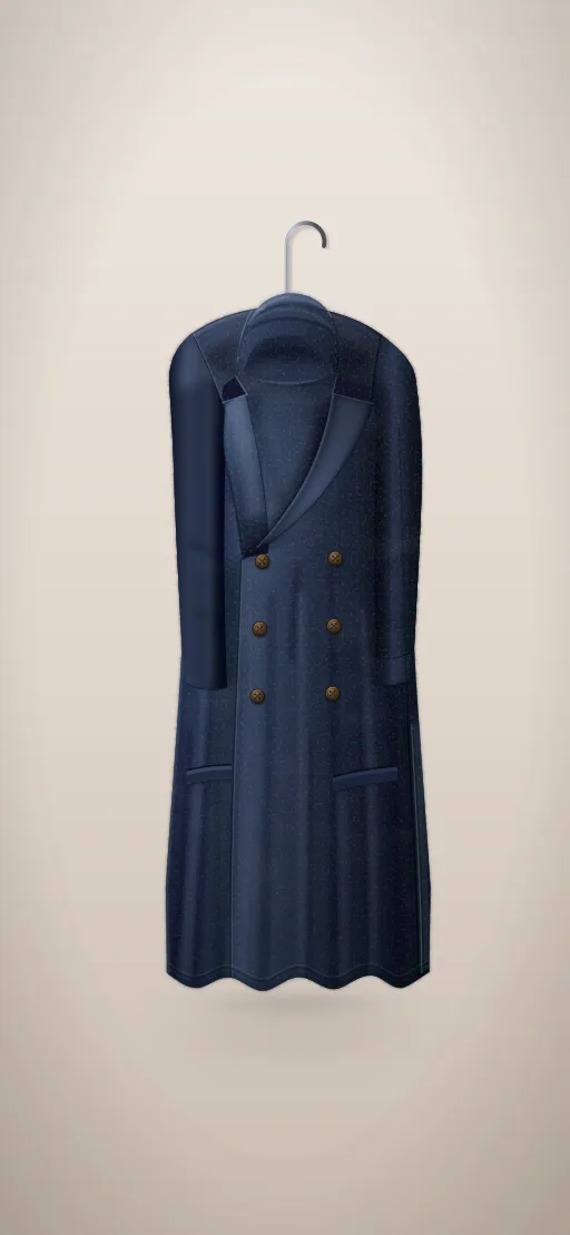 Navy wool overcoat